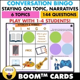 Boom Cards™ Social Skills: Conversation Bingo (Staying on 
