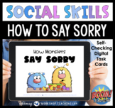 Boom Cards Social Story 9 How Monsters Say Sorry SEL Dista