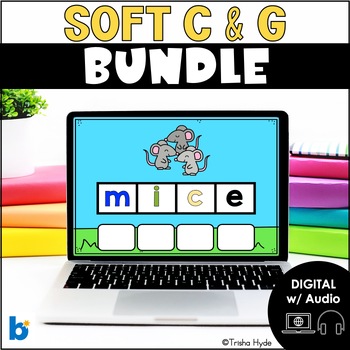 Preview of Soft C and G | Bundle | Phonics | Boom Cards
