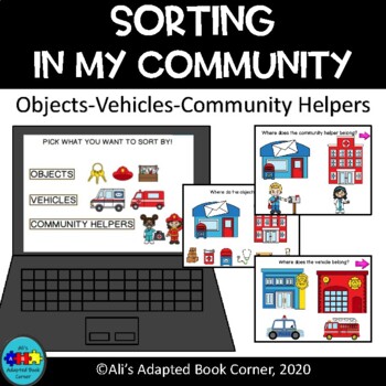 Preview of Boom Cards. Sorting. Community Helpers. Vehicles. Buildings