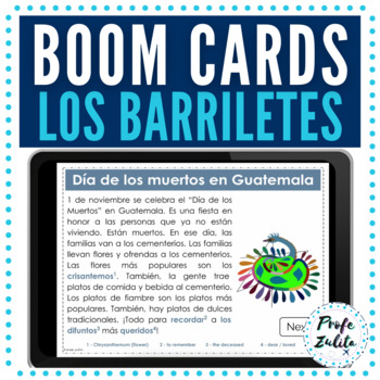 Preview of Boom Cards Spanish Guatemala Barriletes Kite Festival Readings | Day of the Dead