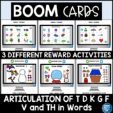 Winter Articulation Boom Cards Speech Therapy | T D K G F 