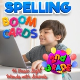 BOOM Cards Spelling Practice, 46 Words with Audio, 2nd Gra