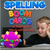 BOOM Cards Spelling Practice, Kindergarten 52 Basic Sight 