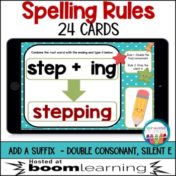 Preview of Boom Cards | Spelling Rules Suffixes