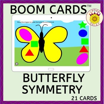 Preview of Spring Butterfly Symmetry Boom Cards™