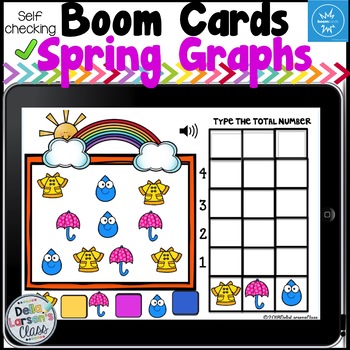 Preview of Boom Cards Spring Graph Distance Learning
