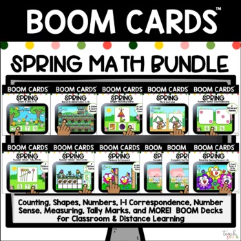 Preview of Boom Cards: Spring Math BUNDLE