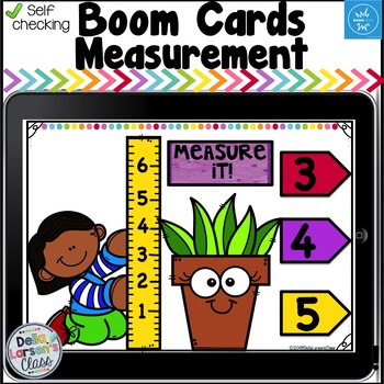 Preview of Boom Cards Spring Measurement Distance Learning