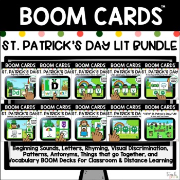 Preview of Boom Cards: St. Patrick's Day Literacy Bundle