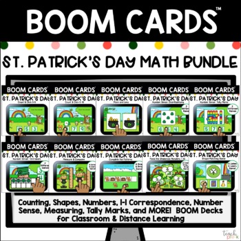 Preview of Boom Cards: St. Patrick's Day Math BUNDLE