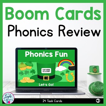 Preview of Boom Cards™ St. Patrick's Day Phonics Review