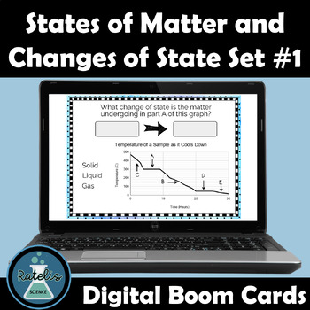 Preview of States of Matter and Changes of State Set #1 NGSS Physical Science Boom Cards™
