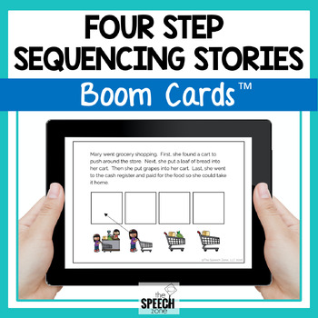 Preview of Boom Cards Story Retell Four Step Sequencing Stories