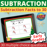 Boom Cards Subtraction Facts to 30 Christmas