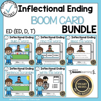 Preview of Suffix ED | Bundle | Phonics | Boom Cards