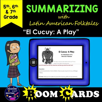 Preview of Boom Cards Summarizing Fiction with Latin American Folktales Set 2