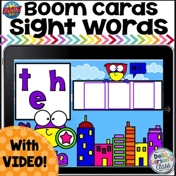 Preview of Boom Cards Super Sight Words Set 1