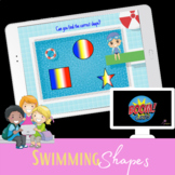 Boom Cards™ Swimming shapes, listen to and identify shapes