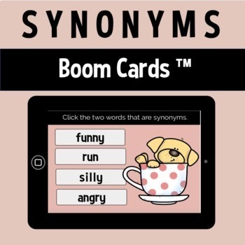 Preview of Boom Cards™ | Synonym Match