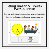 Boom Cards: Telling Time to 5 Minutes (with AM/PM)