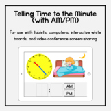 Boom Cards: Telling Time to the Minute (with AM/PM)