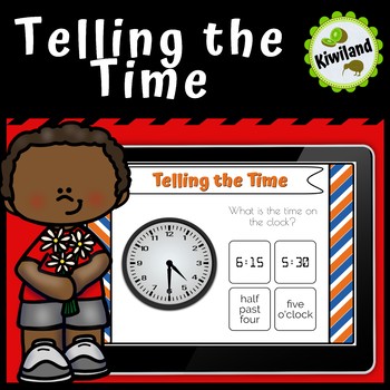 Preview of Boom Cards | Telling the Time - Analogue to Digital Time | Distance Learning