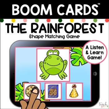 Preview of Boom Cards: The Rainforest Shape Matching Game