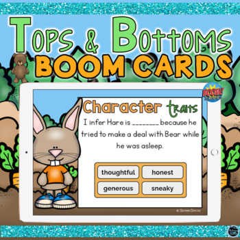 Preview of Boom Cards Tops and Bottoms Character Traits, Physical Traits and Feelings