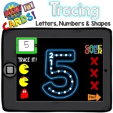 Boom Cards - Tracing Letters, Numbers and Shapes - Arcade Games