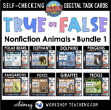 Boom Cards True False BUNDLE 1 Nonfiction Animal Facts Science