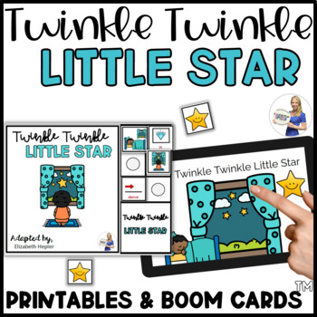 Preview of Twinkle Twinkle Little Star Nursery Rhyme Unit (Print and Boom Cards!)