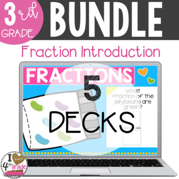 Preview of Boom Cards Understanding Fractions Bundle 