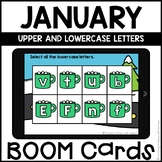 Boom Cards™ |  Upper and Lowercase Letters | January Theme