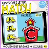 Boom Cards™ ● Uppercase Letter Match ● Back to School