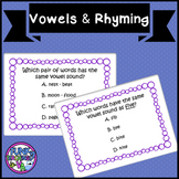 Boom Cards VA SOL Vowel Sounds and Rhyming TEI Practice