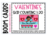 Boom Cards Valentine Skip Counting 2's PE Fitness Fun, Bra