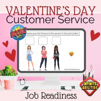 Preview of Boom Cards: Valentine's Day - Customer Service