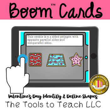 Preview of Boom™ Cards Valentine's Day Geometry 14 Identify Shapes Digital Resources