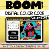 Boom Cards™ Valentines Day Addition Subtraction True False