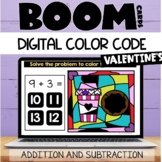 Boom Cards™ Valentines Day Addition and Subtraction Digita
