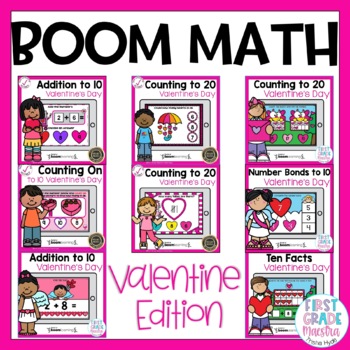 Preview of Boom Cards Valentines Day MATH Bundle