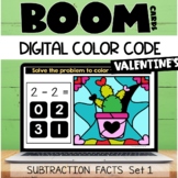 Boom Cards™ Valentines Day Subtraction Facts Set 1 Digital