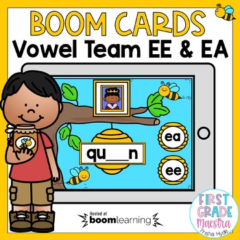 Preview of Boom Cards Vowel Team EE & EA