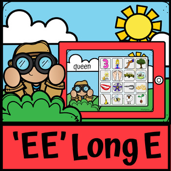 Preview of Boom Cards | Vowel Teams EE | Long E Vowels | EE Sounds | Distance Learning