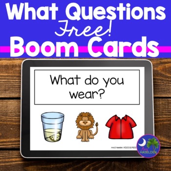 Preview of WHAT Boom Cards Questions Free