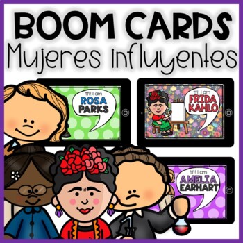 Preview of Boom Cards WOMEN'S HISTORY in Spanish | Día de la mujer