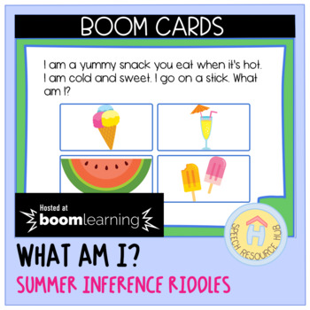 Boom Cards™ - What am I? Summer Inference Riddles by Speech Resource Hub