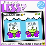 Boom Cards™ ● Which has LESS? ● Spring Math ● Subitizing