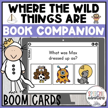 Preview of Wild Things Book Companion Boom Cards